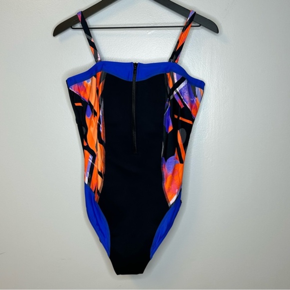 Figleaves Underwired Bandeau Tummy Control Scuba Swimsuit UK 38E US‎ 38DDD NWT